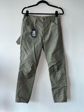 G-Star Plaid Chinos in Olive Green